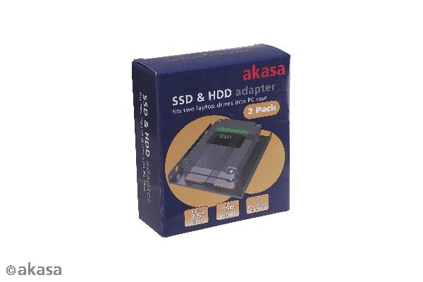 Akasa 2.5 /3.5 HDD to 5.25 adapter 2pcs bundle