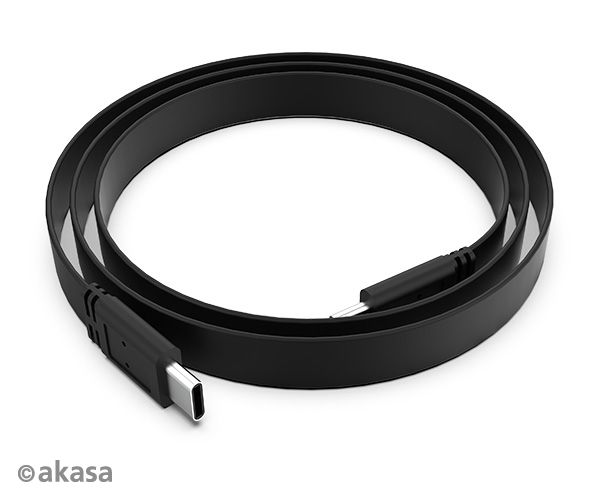 Akasa Type-C to Type-C 20Gbs Cable, 46 Watt PD, 4K@60Hz, 1m