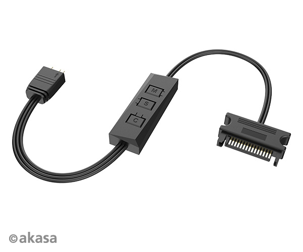 Akasa Vegas Controller Mate, 3-Pin aRGB controller cable