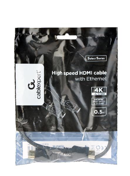 Gembird High Speed HDMI kabel met Ethernet - Select Series -, 0,5 m