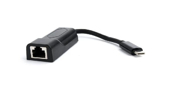 Gembird USB-C Gigabit netwerkadapter, zwart
