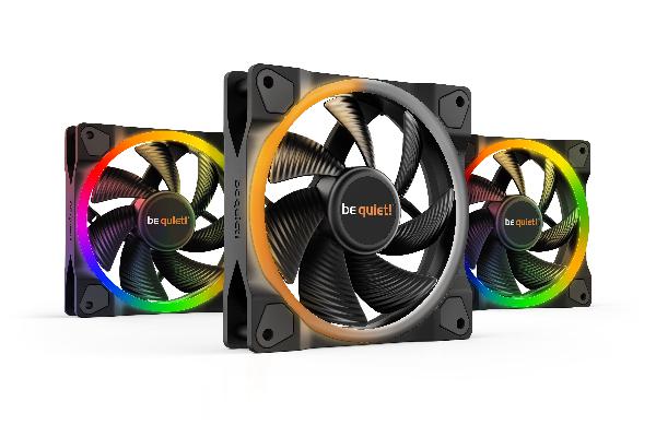 be quiet! LIGHT WINGS 120mm PWM Triple Pack, 120x120x25, 1700 rpm, 20,6 dB, 70,53 cfm, 4 pin, ARGB, 3 Fans