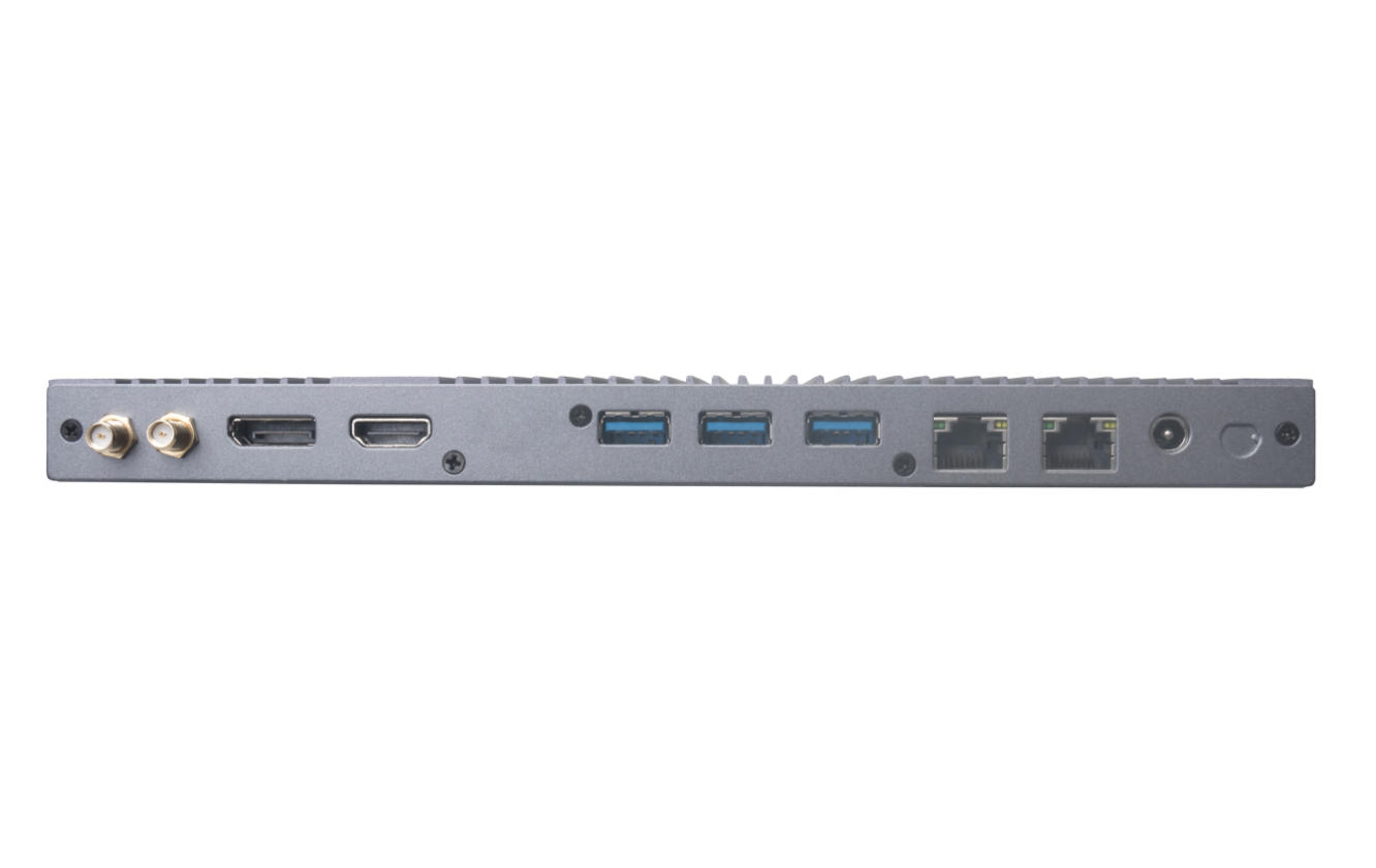Giada MiniPC barebone DF610 i3-10110U, Fanless, 2xSO-DIMM DDR4, M2 for SSD, M2 for WiFi, 2xGBit Lan Realtek, MiniPCIe for 4G, SIM-Card slot, 5x USB3.2 Gen2, 1xDP, 1x HDMI, audio, 1 x COM