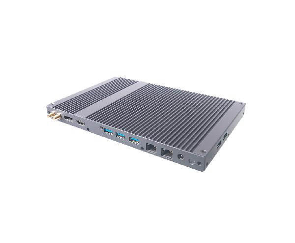 Giada MiniPC barebone DF610 i3-10110U, Fanless, 2xSO-DIMM DDR4, M2 for SSD, M2 for WiFi, 2xGBit Lan Realtek, MiniPCIe for 4G, SIM-Card slot, 5x USB3.2 Gen2, 1xDP, 1x HDMI, audio, 1 x COM