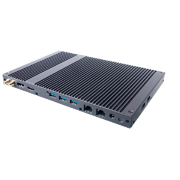 Giada MiniPC barebone DF610 i5-10210U, Fanless, 2xSO-DIMM DDR4, M2 for SSD, M2 for WiFi, 2xGBit Lan Realtek, MiniPCIe for 4G, SIM-Card slot, 5x USB3.2 gen2, 1xDP, 1x HDMI, audio, 1 x COM