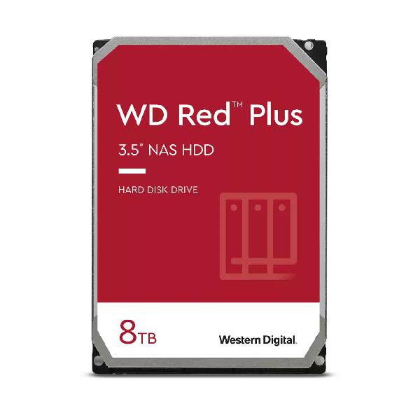 WD Red Plus NAS schijf, 3,5 8TB 7200RPM 256MB