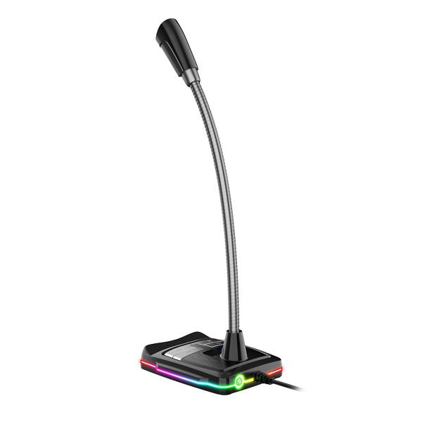 VARR Gaming Desktop microfoon - RGB / USB 1,5m - black, 70Hz-10KH, S/N ratio: >50dB - Omni-directioneel