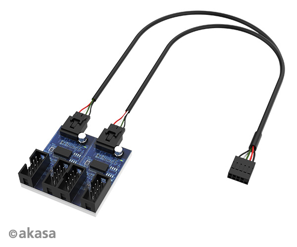 Akasa Internal 1-to-4 USB 2.0 Splitter Hub Cable