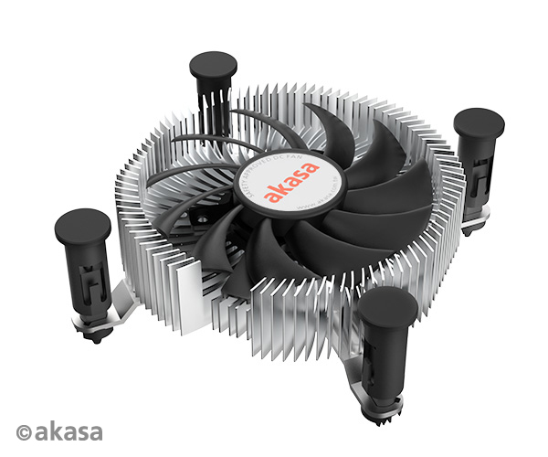 Akasa Low-Profile and Compact, Aluminium Intel LGA1700 Mini-ITX Cooler, up to 35W TDP.
