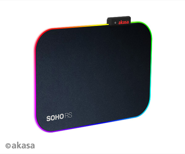 Akasa SOHO RS, RGB gaming mouse pad, 35x25cm, 4mm thick