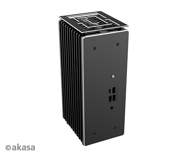 Akasa Turing ABX, Compact fanless case for Gigabyte AMD Ryzen BRIX 4000U-Series Mini-PC with Radeon GPU.