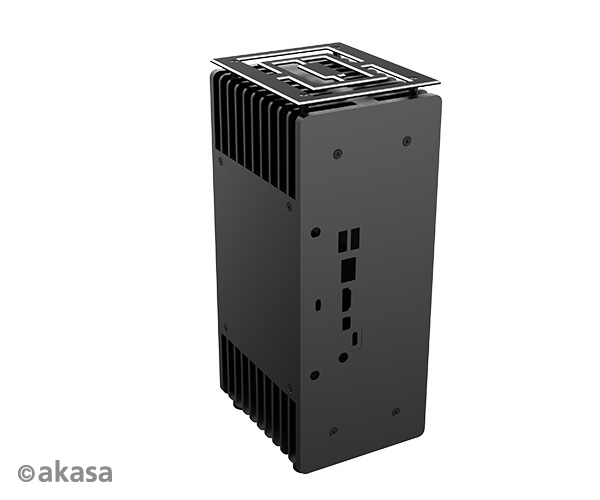 Akasa Turing ABX, Compact fanless case for Gigabyte AMD Ryzen BRIX 4000U-Series Mini-PC with Radeon GPU.