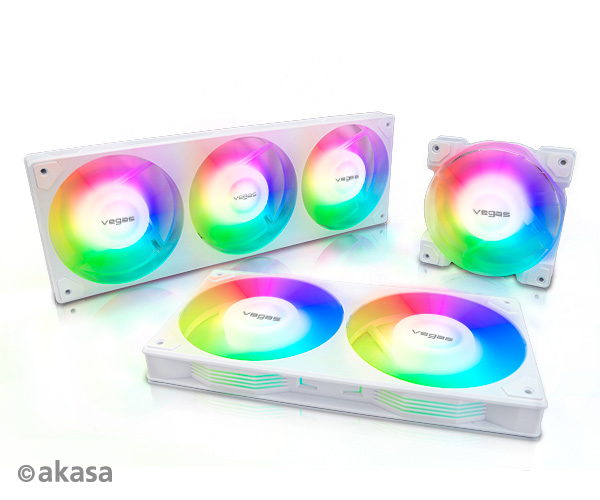 Akasa VEGAS A12, 12cm ARGB fan, Anti-Vibration