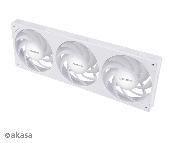 Akasa VEGAS A36, trio 12cm ARGB fan, single frame,Anti-Vibration