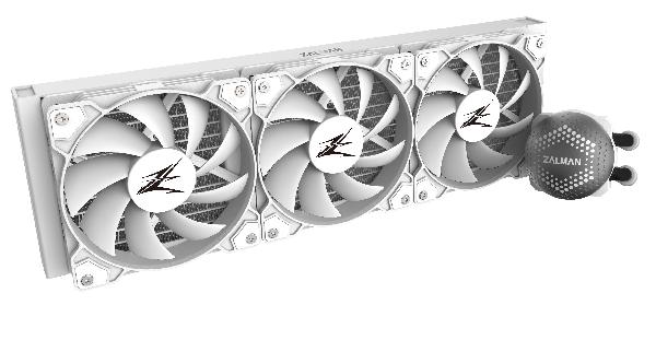 Zalman ALPHA36 (White), CPU Liquid Cooler 360mm Radiator (3 x 120 mm Fan), ARGB pump, Dual Blade Pump, Intel : LGA 2066/2011-V3/2011/1700/1200/115X