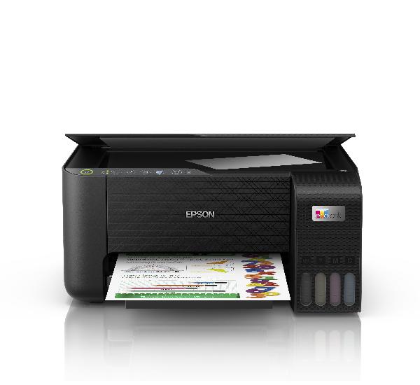 EpsonEcotank ET-2814, multifunctionele inkjet kleuren printer, hervulbaar, A4 (doorsnede), maximaal 10 ppm (printend), 100 vellen, USB, Wi-Fi - zwart