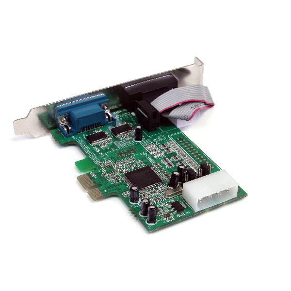 Startech 2 port pcie serial adapter card, native pci express rs232 seri-ele kaart met 16550 uart, pcie laag profiel - rs-232 x 2 - voor p/n: bndtb10gi, bndtb210gsfp, bndtb310gndp, bndtb410gsfp, bndtb4m2e1, bndtbus