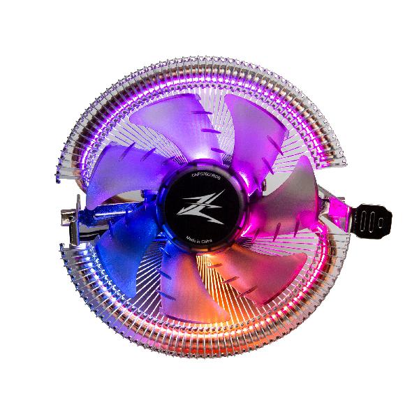 Zalman CNPS7600 RGB, Low profile, Flower Heat Sink CPU Cooler, TDP 95W, 92mm FAN, pwm, Tool-less Design, addressable RGB, Hydraulic Bearing, 800-2000 rpm, 32 dB(A), 25.8 CFM