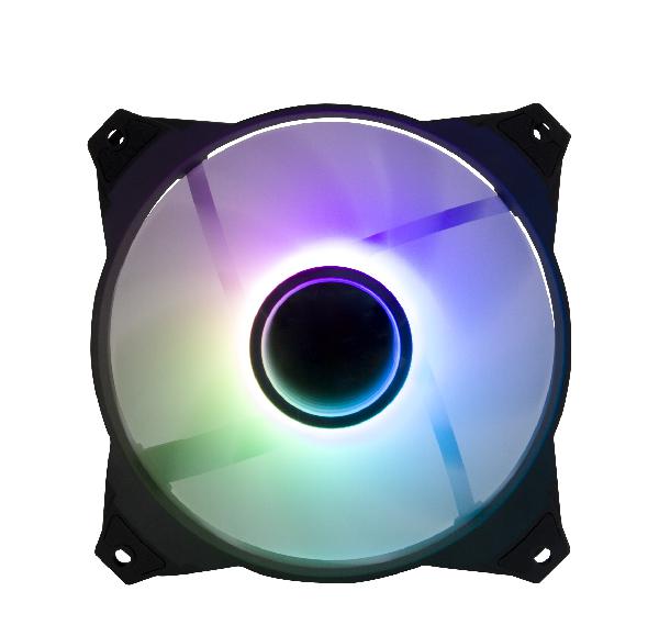 Zalman ZM-IF120 (3pack+ ZM-4PALC controller), 120mm Milky White aRGB Fan, infinity effect, 1,200 RPM, 21.0dB(A), 55.2CFM, 1-to-2 Addressable RGB LED Splitter Cable included