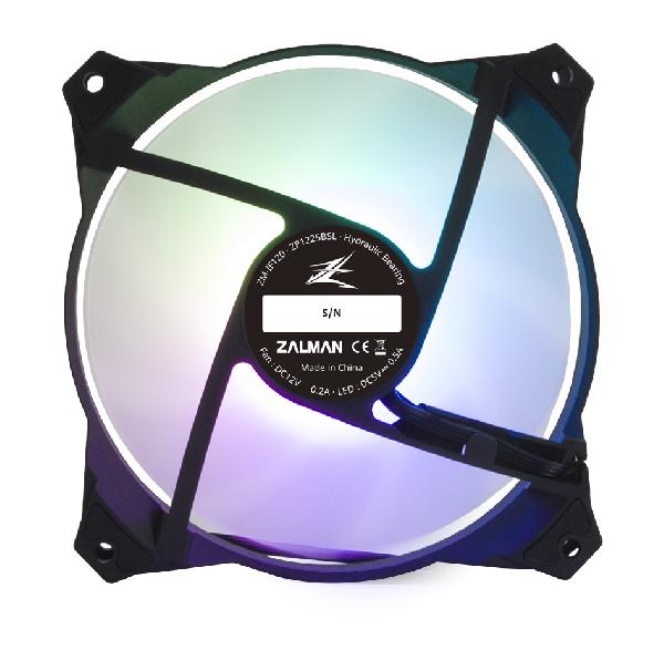 Zalman ZM-IF120 (3pack+ ZM-4PALC controller), 120mm Milky White aRGB Fan, infinity effect, 1,200 RPM, 21.0dB(A), 55.2CFM, 1-to-2 Addressable RGB LED Splitter Cable included