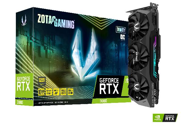ZOTAC GAMING GeForce RTX 3080 Trinity OC LHR, 10 GB GDDR6, HDMI, 3 x DP