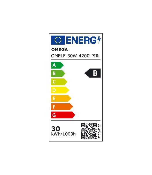 OMEGA LED floodlight 4200K 30W 220-240V met sensor PIR