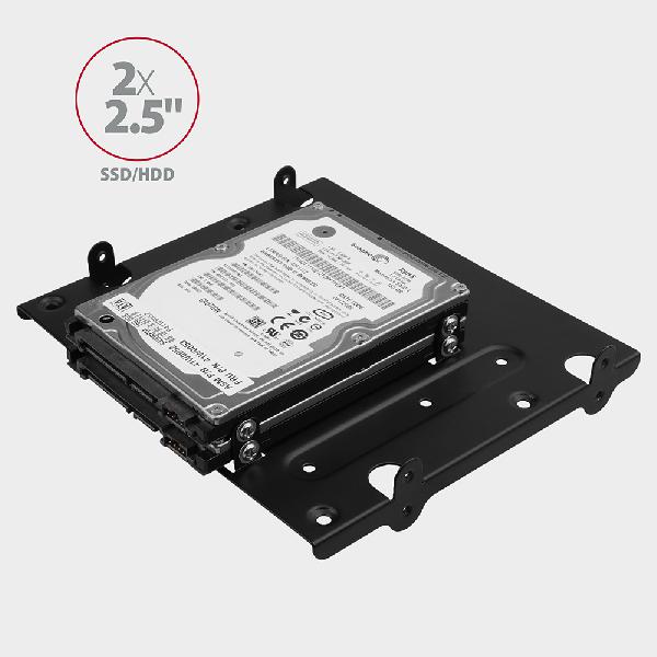 AXAGON RHD-435 Reduction for 4x 2.5 HDD (2x 2.5 HDD/SSD & 1x 3.5 HDD) into 5.25 position, black