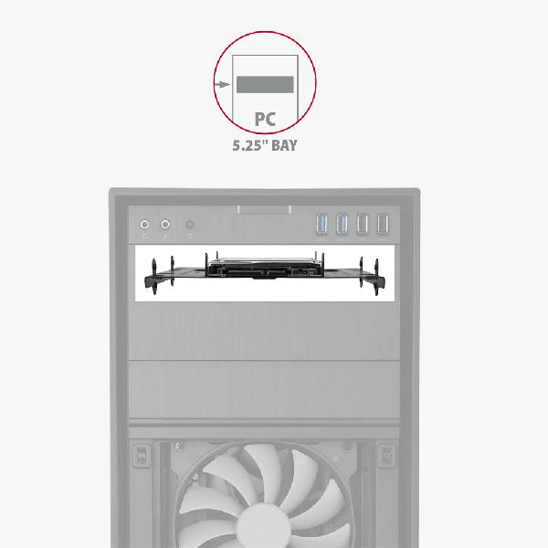 AXAGON RHD-435 Reduction for 4x 2.5 HDD (2x 2.5 HDD/SSD & 1x 3.5 HDD) into 5.25 position, black