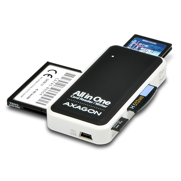 AXAGON CRE-X1 External Mini Card Reader 5-slot ALL-IN-ONE *USBAM *B5 *SDF *MSDF