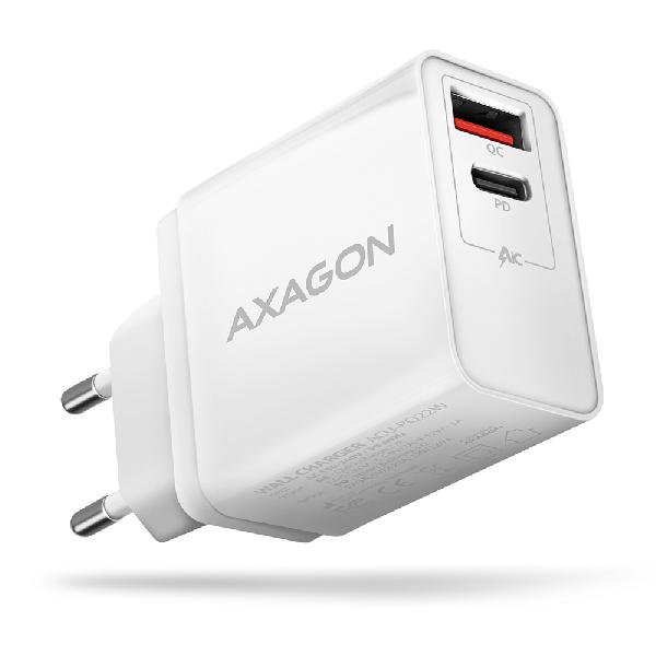 AXAGON ACU-PQ22W wall charger QC3.0/AFC/FCP + PD type-C, 22W, white *USBAF *USBCF