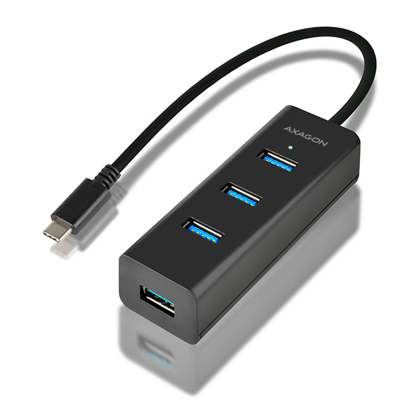 AXAGON HUE-S2C 4x USB3.0 Charging Hub, MicroUSB Charging Connector, Type-C *USBCM *USBAF *MUSBBF