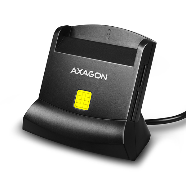 AXAGON CRE-SM2 USB Smart Card & SD/microSD/SIM card reader *USBAM *SDF *MSDF *SIM *ID
