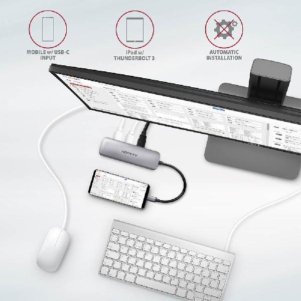 AXAGON HMC-5 2x USB-A, HDMI, SD/microSD, USB 3.2 Gen 1 hub, PD 100W, 20cm USB-C cable *USBCM *USBCF *HDMIF *USBAF *SDF *MSDF