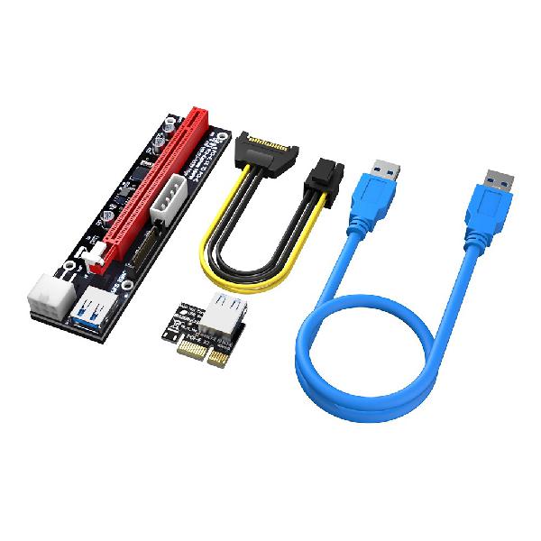 Akasa 6 Sets, PCIe Riaser Adapter Card for GPU Mining X16 to X1