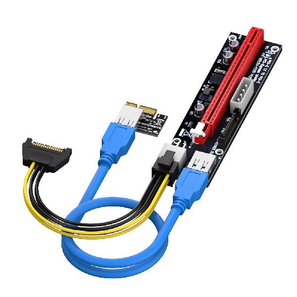 Akasa 6 Sets, PCIe Riaser Adapter Card for GPU Mining X16 to X1