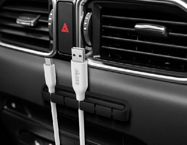 Akasa Cable Cord Holder, 3x3-port + 2x5-port, black colour