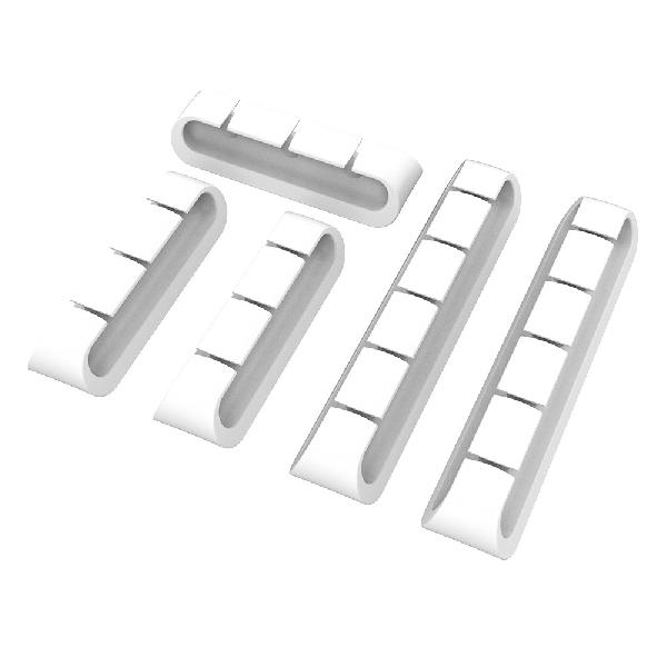 Akasa Cable Cord Holder, 3x3-port + 2x5-port, white colour