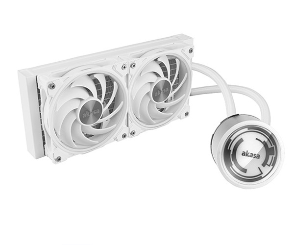 Akasa SOHO 240 Dawn Edition,Dual radiator liquid CPU cooler ARGB LED, White