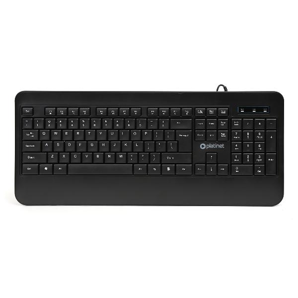 Platinet keyboard K110 - 104 keys, 1,2 m USB, 449.2*192.4*22 mm, 8 mln x keystroke