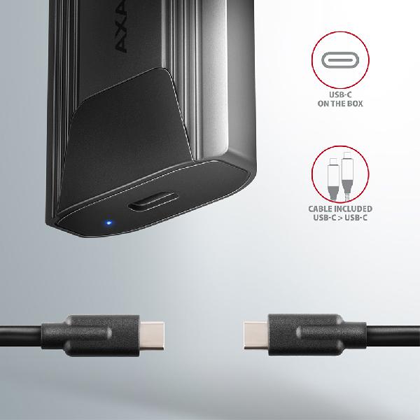 AXAGON EEM2-GTS USB-C 3.2 Gen 2 - M.2 NVMe SSD THIN SCREWLESS box