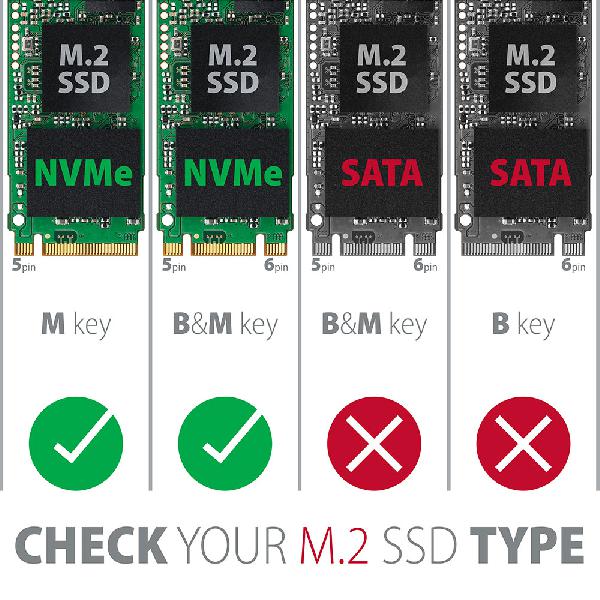 AXAGON EEM2-GTS USB-C 3.2 Gen 2 - M.2 NVMe SSD THIN SCREWLESS box