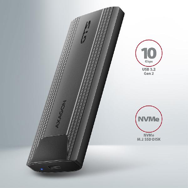 AXAGON EEM2-GTSA USB-C 3.2 Gen 2 - M.2 NVMe SSD THIN SCREWLESS box