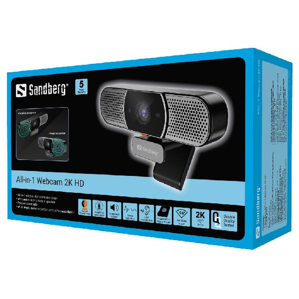 Sandberg All-in-1 Webcam 2K HD