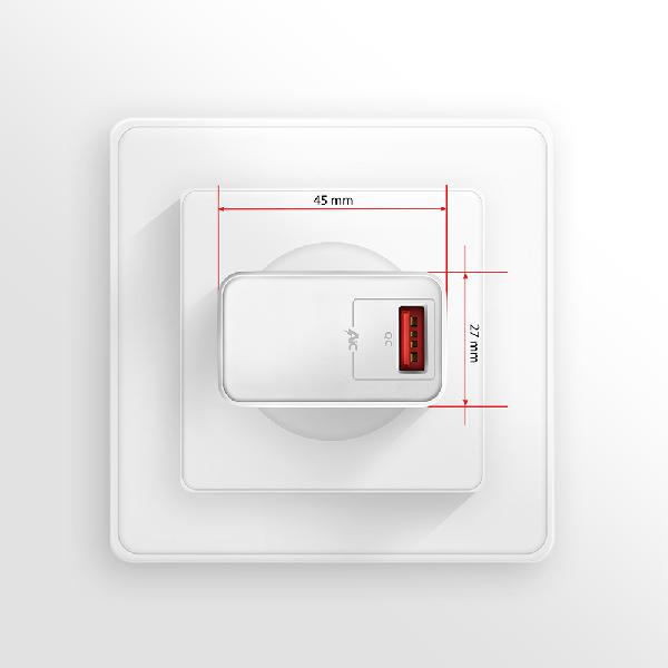 AXAGON ACU-QC19W wall charger 1x QC3.0/AFC/FCP/SMART, 19W, white