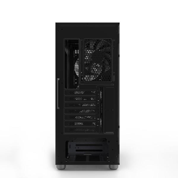 Zalman I3 Neo Black ATX Mid Tower PC Case, Mesh front for efficient cooling, Pre-installed fan: 3 x 120mm RGB LED front, 1 x 120mm RGB LED rear, 2 x 3.5, 3 x 2.5, Tempered Glass window left, 422(D) x 219(W) x 484(H)mm