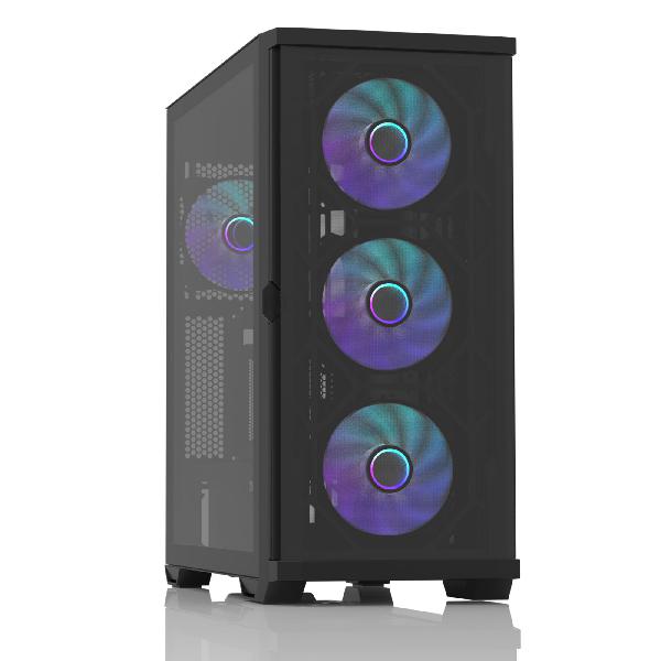 Zalman Z10 Duo - ATX Mid-Tower Case/ Pre-installed fan: 3x 120mm(Front), 1x 120mm(Rear)/ T/G Side Panel, Mesh and Glas Front Panel/ Dust Filter at Front/ 1x USB Type-C applied/ GPU Support Brace Included/ Dimension : 481 x 220 x 488 (H)mm