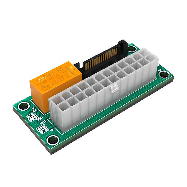 Akasa 2 Sets, Synchronous PSU Adapter Board, ATX 24-pin to SATA