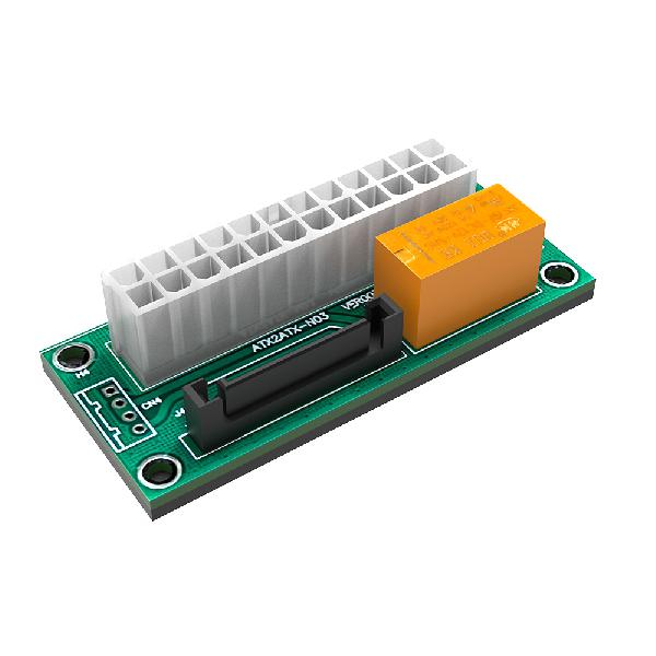 Akasa 2 Sets, Synchronous PSU Adapter Board, ATX 24-pin to SATA