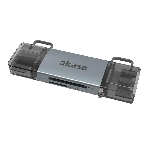 Akasa 2-In-1 USB 3.2 OTG Dual Card Reader