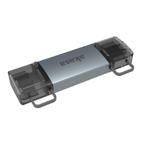 Akasa 2-In-1 USB 3.2 OTG Dual Card Reader